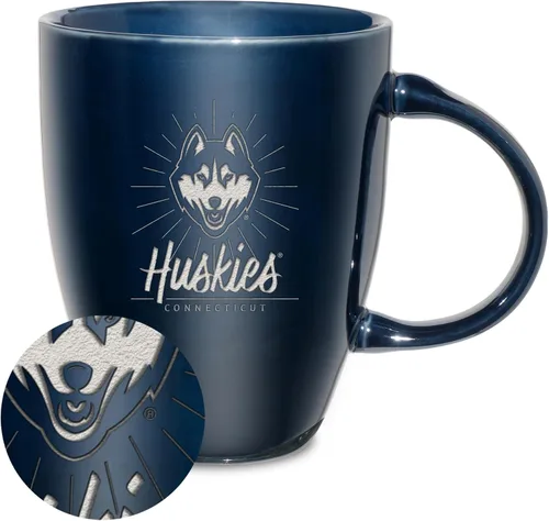 Vista 66 de Rico Industries - Taza de lustre cerámico con grabado láser de la NCAA de 18oz - Café-Té