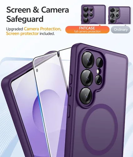 Vista 449 de FNTCASE Funda para Motorola Moto G-Stylus-5G-2025: Funda magnética translúcida mate a prueba de golpes para Moto G Stylus 2026, funda protectora