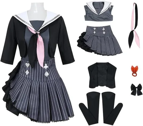 Vista 2 de Akiyama Mizuki - Disfraz de cosplay para juegos de rol ropa para Halloween carnaval exhibición de anime