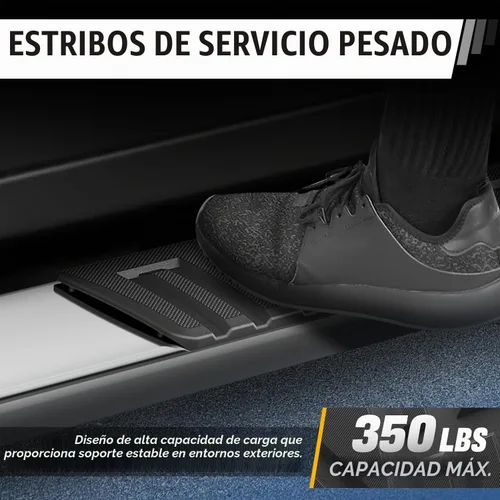 Vista 4 de Auto Dynasty - Estribos de 6.75 pulgadas compatibles con 2007-2019 Silverado Sierra 1500 2500HD 3500HD de cabina regular, barras laterales de acero