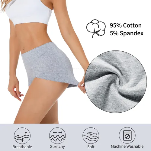Vista 3 de Migbean Ropa interior de cintura alta para mujer, ropa interior para mujer, bragas para mujer, ropa interior de talla grande para mujer, bragas
