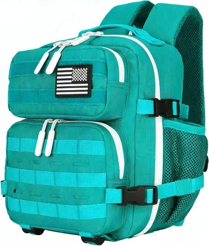 Vista 20 de Mini mochila táctica de 9L para hombres y mujeres, mochila táctica pequeña para senderismo, bolsa táctica pequeña, paquete de fitness, Negro