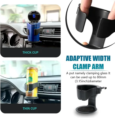 Vista 5 de Soporte para Vasos de Coche, Soporte para Vasos de Ventilación de Coche, Montaje de Botellas de Vasos de Ventilación de Aire de Coche, Expansor