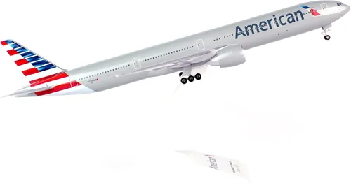 Vista 6 de Daron Skymarks SKR715 American 777-300 New Livery Kit de modelo de avión para armar con engranaje, Escala 1/200