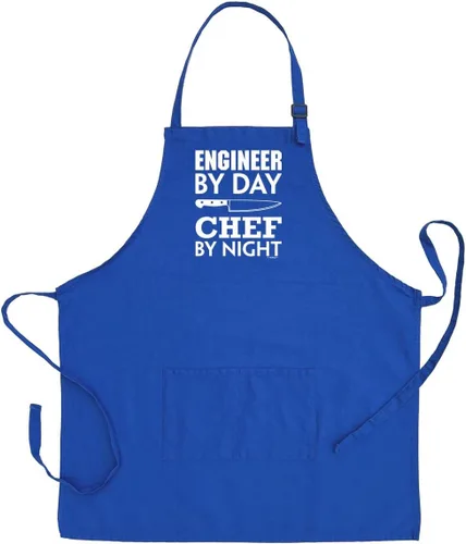 Vista 10 de Engineer By Day Chef By Night - Delantal ajustable con dos bolsillos