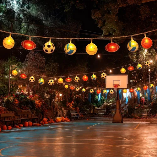 Vista 7 de Bencailor Tira de luces deportivas de 5 pies para decoración de fiestas