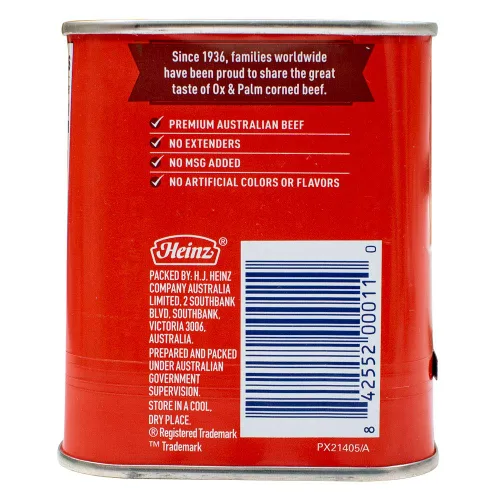 Vista 7 de Ox & Palm Carne en conserva con sabor a chile y ajo 11.5 onzas (paquete de 12)