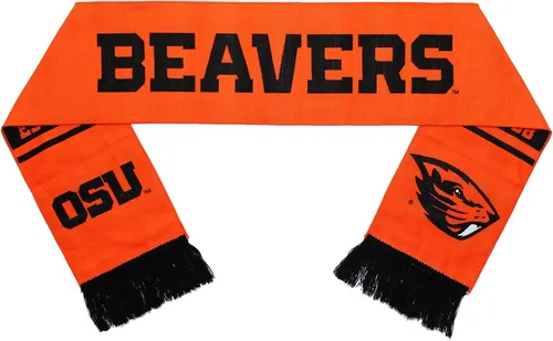 Vista 4 de Tradition Scarves Bufanda Oregon State Beavers - OSU 2017 tejido naranja brillante
