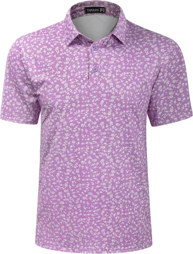 Vista 138 de TAPULCO Camisetas tipo polo de secado rápido para hombre, diseño de camuflaje, atléticas, ligeras, transpirables, casuales, para golf