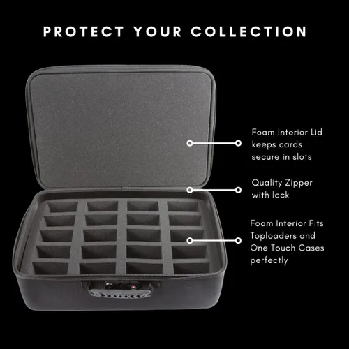 Vista 3 de Card Titan Toploader y One Touch - Caja de almacenamiento de tarjetas coleccionables con cierre de cremallera, caja de tarjetas deportivas