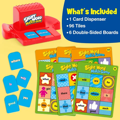 Vista 2 de Bingo Sight Word Game for Kids Sight Words Flash Cards Learn to Read Pre-K