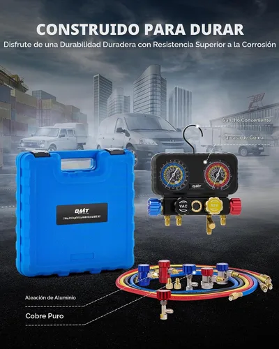 Vista 7 de Orion Motor Tech - Medidores de AC, juego de manómetro de colector de 4 vías para refrigerante R1234yf R134a R404a, juego de medidores automotrices