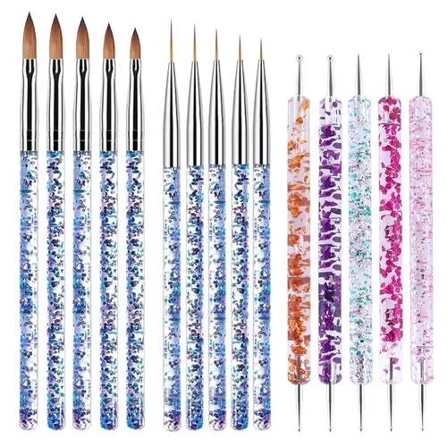 Vista 8 de Juego de pinceles para arte de uñas de 10 piezas con herramientas punteadas 10PCS-2