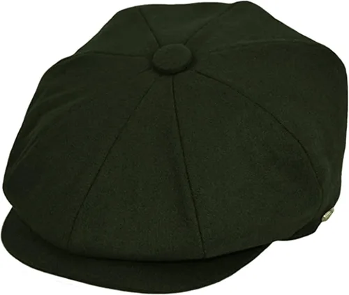 Vista 28 de Sombrero clásico de 8 paneles de mezcla de lana Newsboy Snap Brim Collection para hombre
