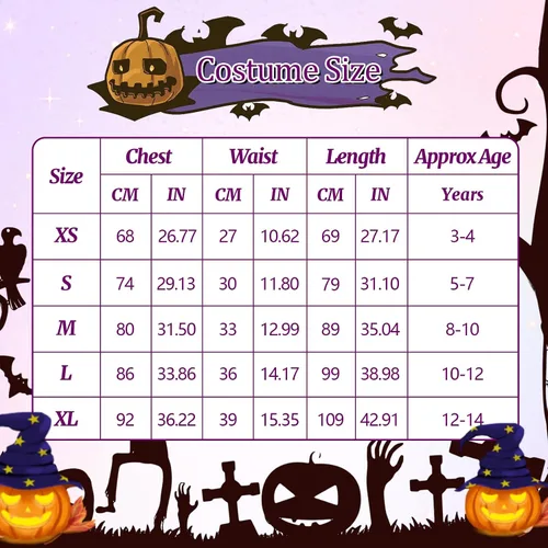 Vista 7 de Kitimi Carnival Costume for Girls, Girls Witch Costume, Kids Toddler Halloween Costume, Kids Girls Witch Costume for Party