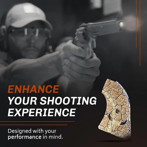 Vista 7 de Premium Gun Grips Puños de repuesto compatibles con Heritage Arms Rough Rider Solid ABS HD Imagen de una serpiente negra con estampado UV