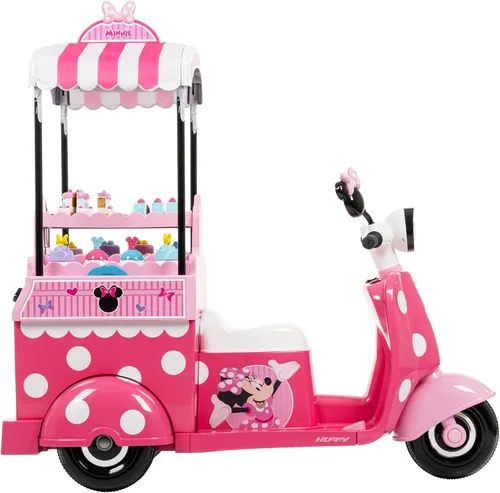 Vista 9 de Huffy Minnie Mouse Bakery Kart 6V Ride-On con juego de panadería, edades 3 Rosa