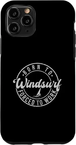 Vista 10 de iPhone 14 Born To Windsurf Forced To Work Surfing Case