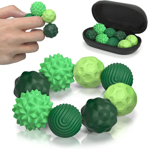 Vista 10 de Juguetes de Bolas Magnéticas Fidget, 8 Piezas Juguetes Sensoriales de Silicona para Alivio del Estrés para Adultos y Adolescentes con Autismo, TDAH