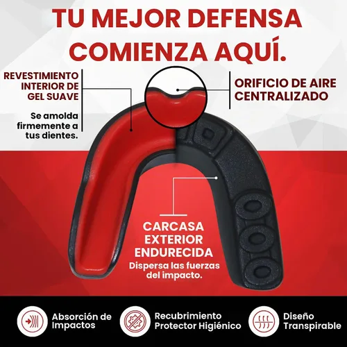 Vista 2 de Protector bucal deportivo para niños - Fútbol juvenil, baloncesto Negro