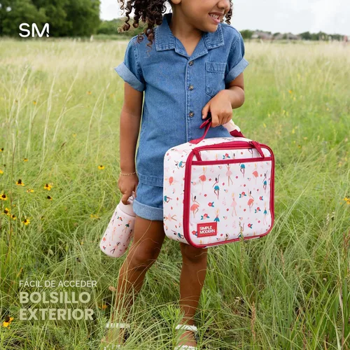 Vista 3 de Simple Modern Fiambrera para niños y bolsa de almuerzo aislada para la Campos de unicornio
