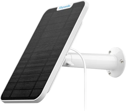 Vista 2 de Carga de panel solar de 4 W compatible solo con cámara de seguridad SimpliSafe para exteriores, con cable de carga impermeable de 13.1 pies, IP65