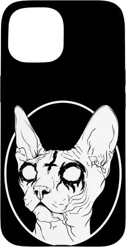 Vista 6 de Black Metal Sphynx Cat Pastel Goth and Death Metal Case for iPhone 17