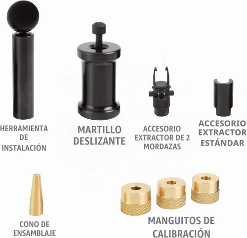 Vista 6 de Kit de extracción de inyector de motor, herramientas de instalación de garaje para reparación de automóviles, compatibles con Audi SKODA