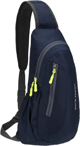 Vista 8 de Mochila cruzada para hombres y mujeres, mochila para el pecho, bolsa de hombro, gimnasio, ciclismo, viajes, deportes al aire libre