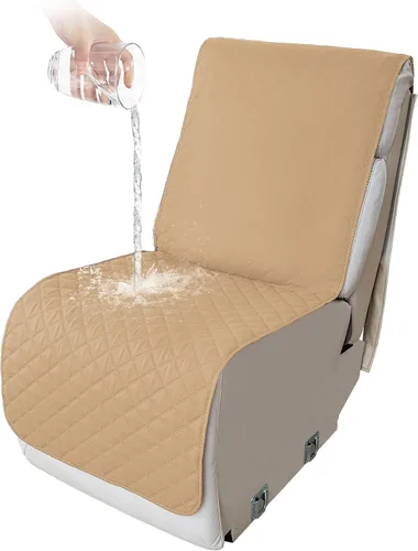 Vista 15 de HDCAXKJ Fundas impermeables 100% impermeables para sofá reclinable en forma de L, lavable, acolchada y suave para perros y mascotas, 1 funda de Negro