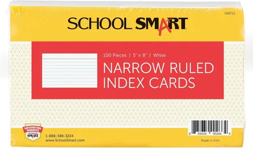 Vista 13 de School Smart Tarjetas de índice con rayas, 3 x 5 pulgadas, colores surtidos, paquete de 100