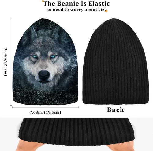 Vista 4 de ALAZA Gorro de invierno reversible para mujer y hombre, gorro de punto de calavera reversible