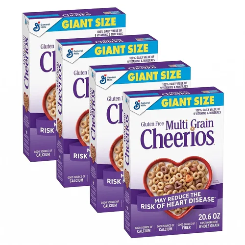 Vista 10 de Cheerios multigrano, cereales para el desayuno saludables para el corazón, sin gluten, 9 onzas