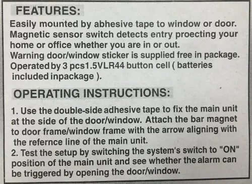 Vista 7 de Alarma de seguridad personal para ventana y puerta con sensor inalámbrico, 10