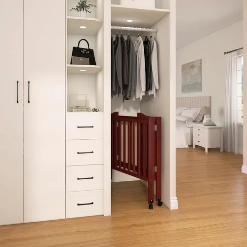 Vista 9 de Cuna lateral portátil plegable ligera 2 en 1, de Dream on Me, Cuna, Cereza