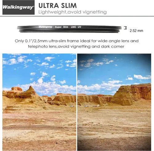 Vista 2 de Walking Way Filtro UV MC de 1.457 in de 32 capas Multi Recubrimiento Ultravioleta UNC Filtro de protección UV MRC Nano Coated Filtro de lente