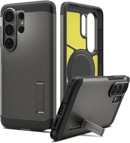Vista 29 de Spigen Funda para Galaxy S25, Tough Armor MagFit [Kickstand] [Compatible con MagSafe] [Protección de grado militar] - Abyss Green Abyss Verde
