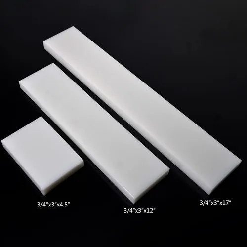 Vista 3 de Bloque de HDPE Blanco PE Polietileno Rectangular Sólido Plástico Bloque de Golpeo de Alta Densidad Hoja Ideal para Proyectos de Bricolaje