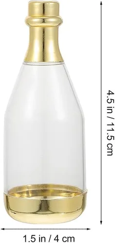 Vista 3 de Ciieeo Caja de dulces de boda, 20 unidades de plástico transparente para golosinas de 4.52 x 1.57 x 1.57 pulgadas, cajas de regalo de fiesta