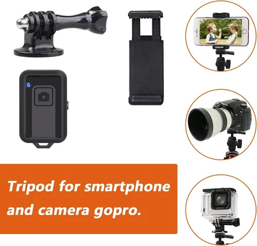 Vista 2 de Trípode para Teléfono, Trípode Pulpo Linkcool con Soporte de Montaje para Teléfono con Control Remoto Inalámbrico Usar como Trípode para iPhone