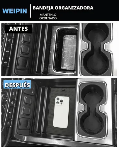 Vista 5 de Bandeja organizadora de consola central de 3 piezas y bandeja de consola compatible con Chevy Silverado 2014-2018/GMC Sierra 1500 y Silverado