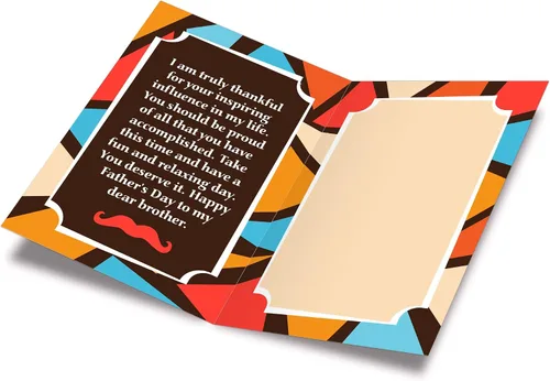 Vista 2 de Prime Greetings Tarjeta del día del padre para hermano, hecha en Estados Unidos, ecológica, tarjeta gruesa con sobre de primera calidad de 5 x 7.75