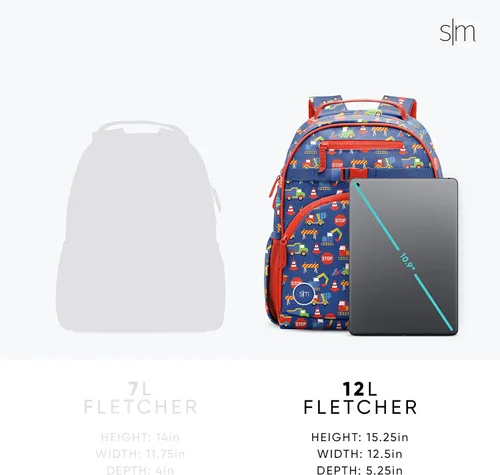 Vista 5 de Simple Modern - Mochila con diseño de Disney para niñas y niños pequeños y escolares -Toy Story Andys Toys 12 Liter
