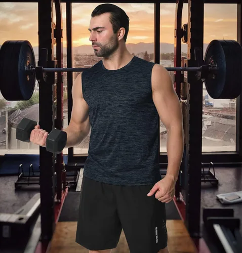 Vista 4 de MAGCOMSEN Camisetas sin mangas para hombre, de secado rápido, sin mangas, para entrenamiento, gimnasio, fisicoculturismo, fitness, correr