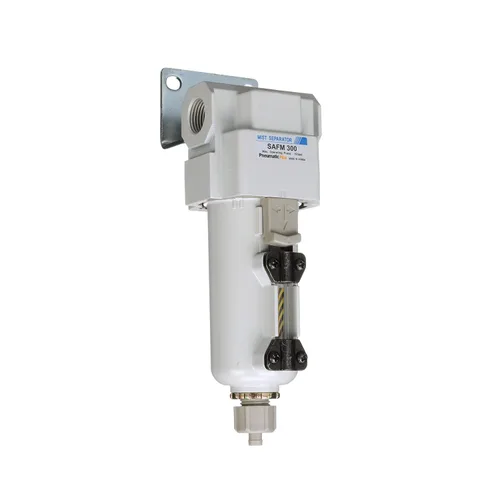 Vista 9 de PneumaticPlus SAFM400-N04BD-MEP Filtro coalescente de aire comprimido, 0.1 micras, 1/2" NPT - Recipiente de metal, drenaje automático, soporte