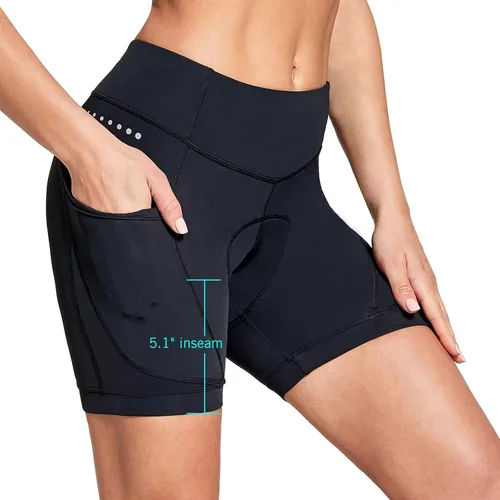 Vista 2 de BALEAF 4D Padded Bike Shorts Women Cycling Underwear Gel Padding Pockets