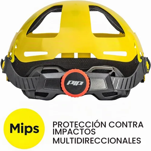 Vista 6 de PIP Casco de escalada industrial con ventilación Traverse con tecnología MIPS, carcasa de ABS, correa de barbilla de 4 puntos, ANSI II Negro