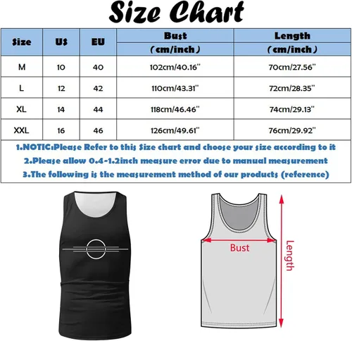 Vista 4 de PARREN Camiseta sin mangas con cuello redondo para hombre, casual, para entrenamiento, deporte, gimnasio, fitness, culturismo, corte holgado, sin