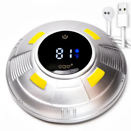 Vista 16 de Termómetro de baño para bebé, termómetro digital flotante de agua con pantalla LED y alertas de temperatura de color, juguete de baño recargable