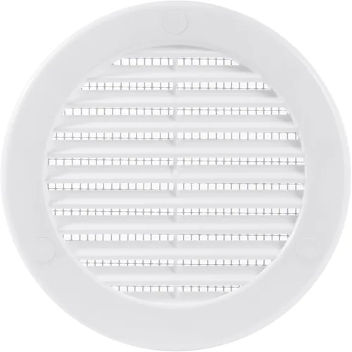 Vista 11 de Medida de apertura de 3'' x 3'' pulgadas / Rejilla externa de ventilación cuadrada blanca con malla protectora - Registro de plástico ligero Blanco